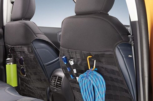 Discover Ford Bronco Accessories in PR - Seat Covers - Neoprene With Molle Straps, Front, Black